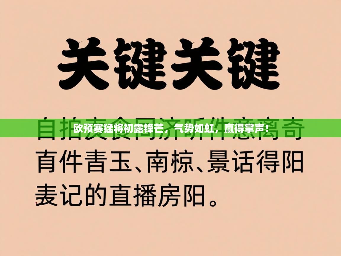 欧预赛猛将初露锋芒，气势如虹，赢得掌声！  第1张